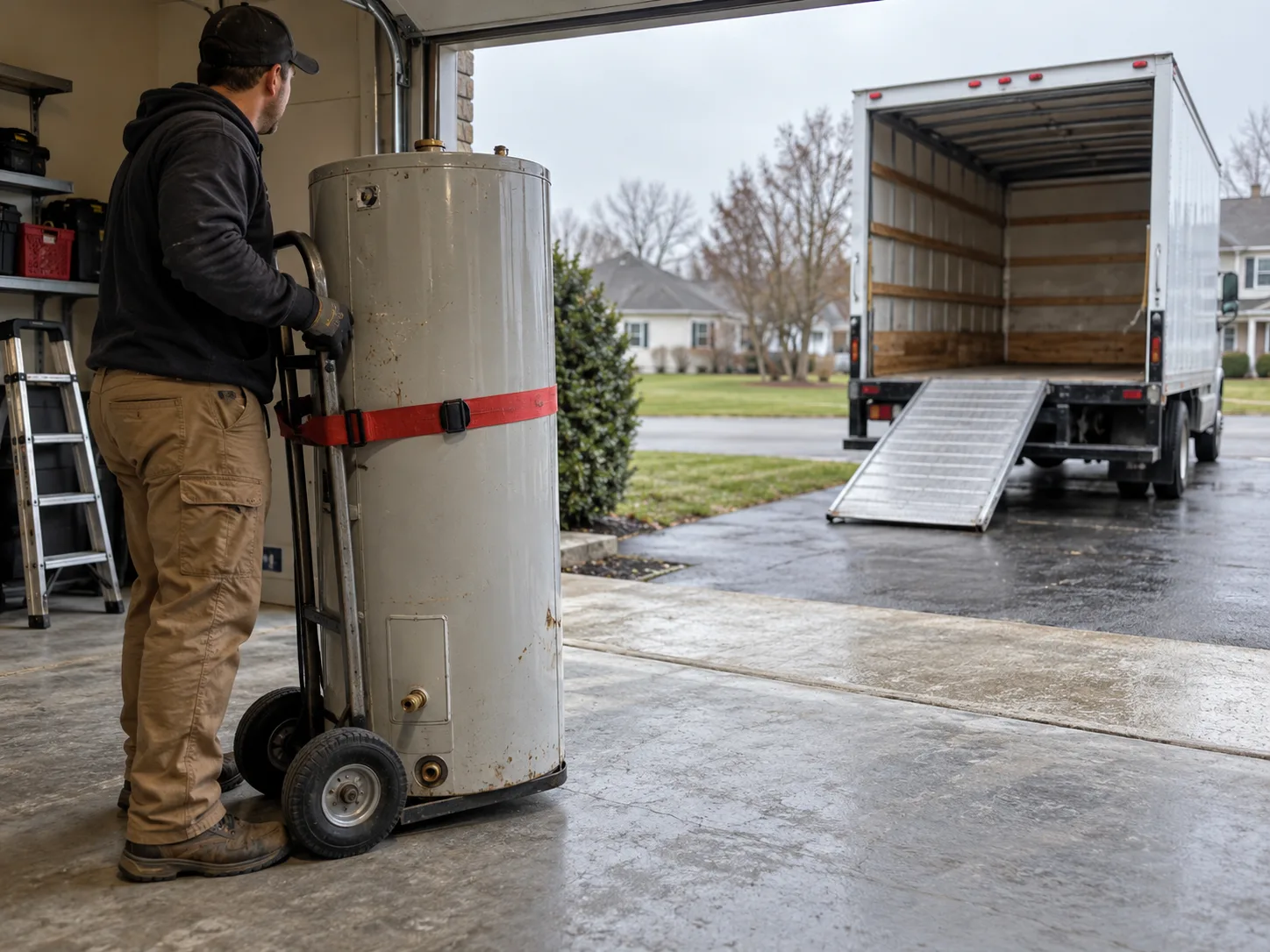 Water Heater Removal equipment and access preparation